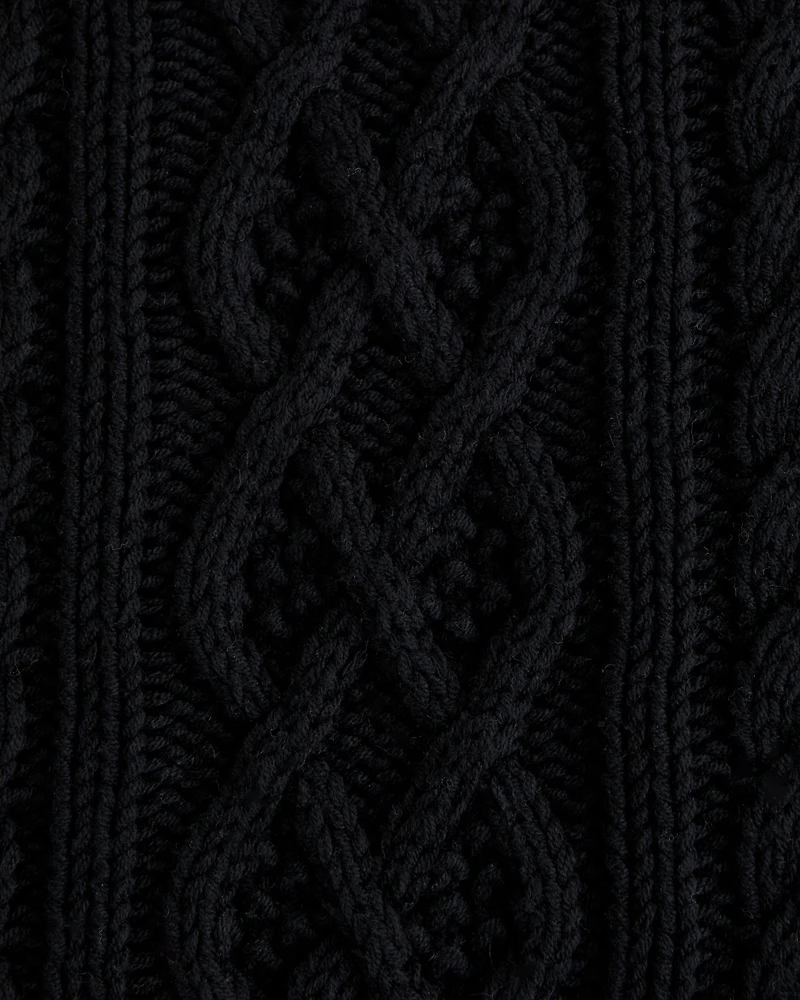Oversized Cable Crew Sweater