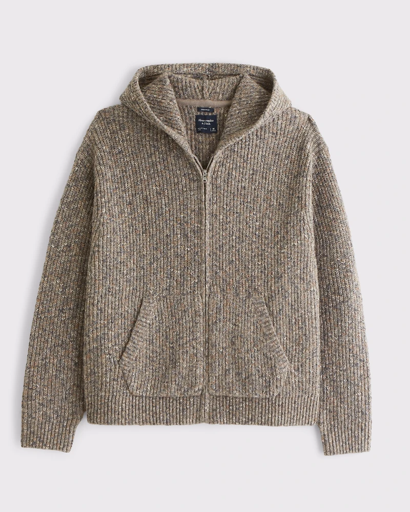 Full-Zip Hooded Sweater