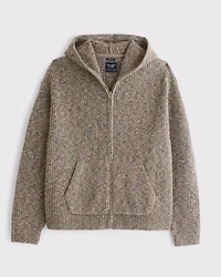 Full-Zip Hooded Sweater