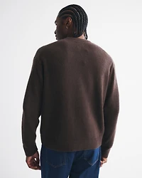 Oversized Holiday Graphic Crew Sweater