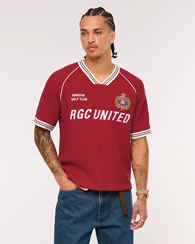 Random Golf Club Soccer Jersey-Inspired Sweater