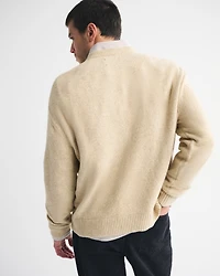 Oversized Holiday Graphic Crew Sweater