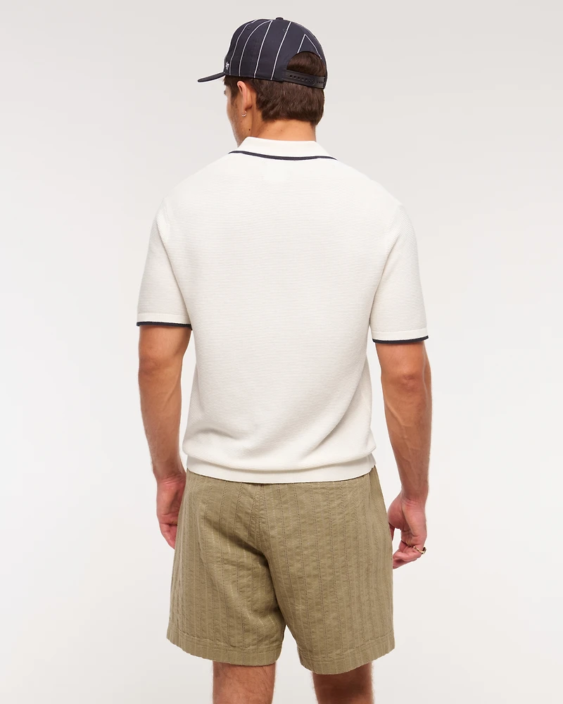 3-Button Sweater Polo