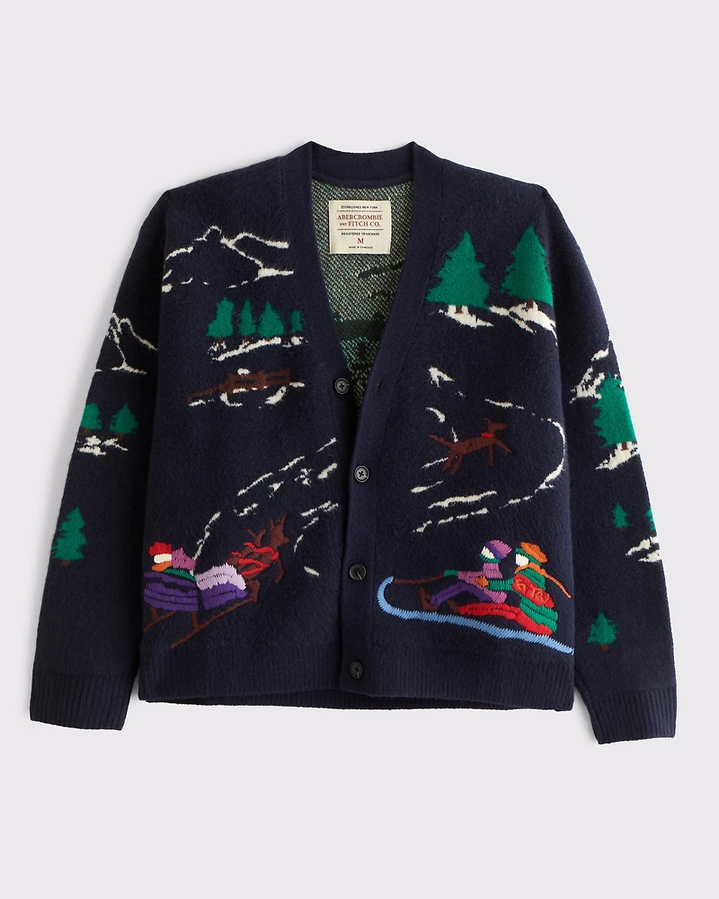 Holiday Graphic Cardigan