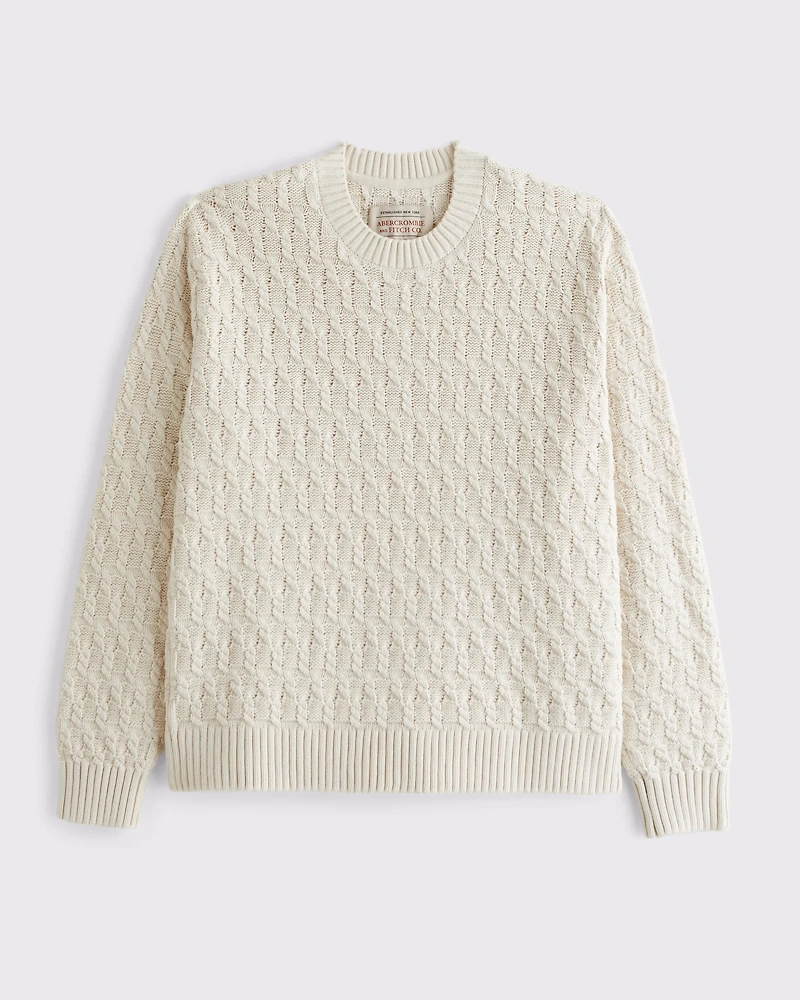 Cable Crew Sweater