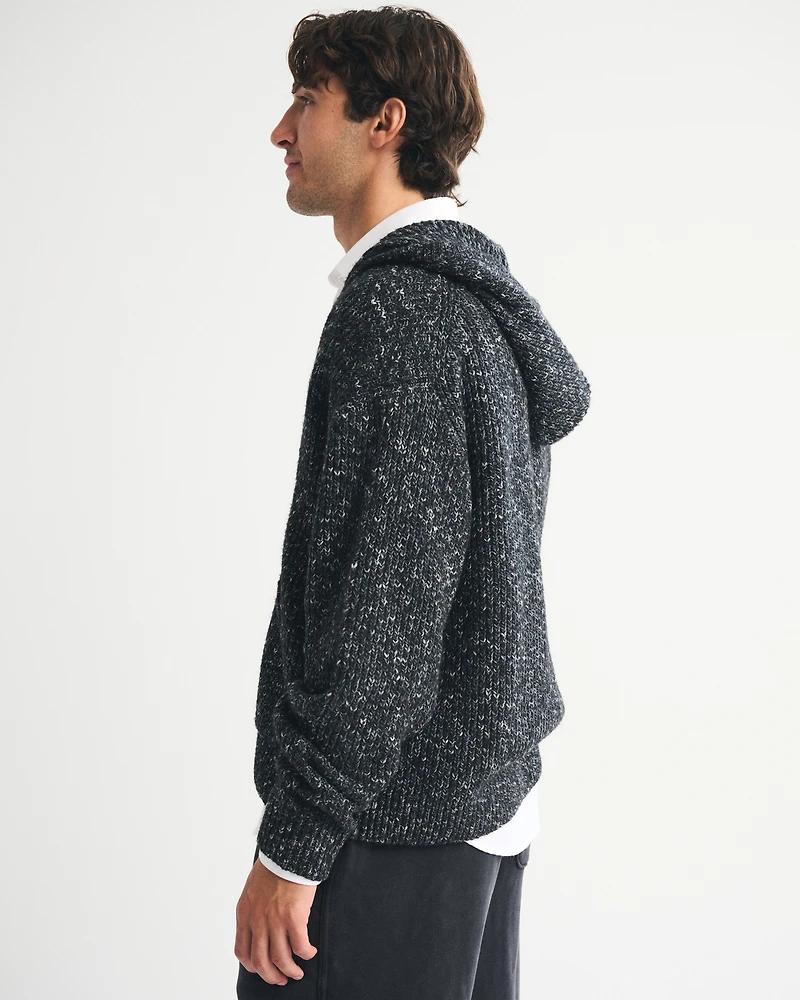 Full-Zip Hooded Sweater