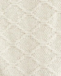 Crochet-Style Button-Through Sweater Polo