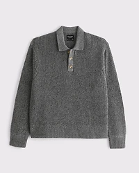 3-Button Collared Sweater
