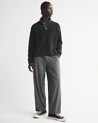 3-Button Collared Sweater