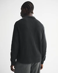3-Button Collared Sweater
