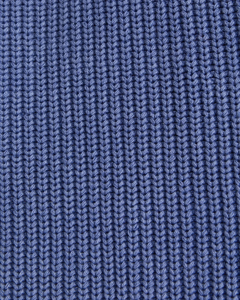 Oversized Waffle Crew Sweater