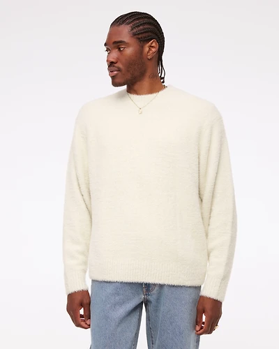 Oversized Fuzzy Crew Sweater