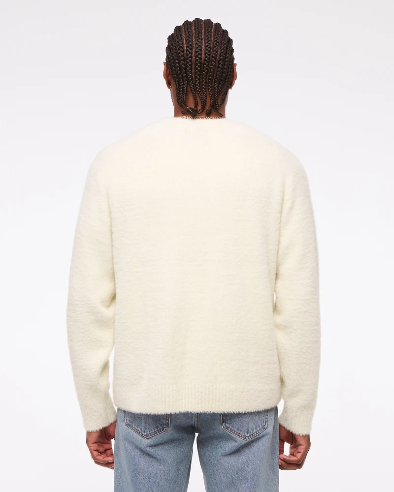 Oversized Fuzzy Crew Sweater
