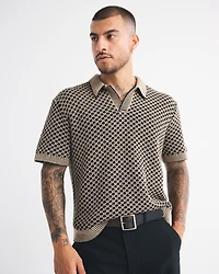Casual Johnny Collar Sweater Polo