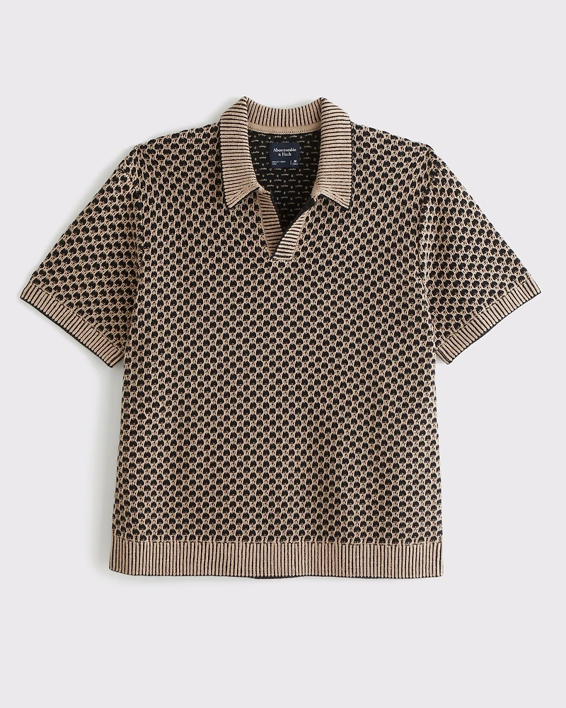 Casual Johnny Collar Sweater Polo