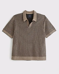 Casual Johnny Collar Sweater Polo