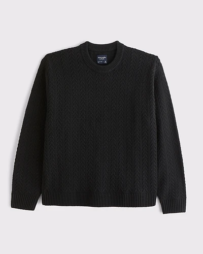 Oversized Embroidered Crew Sweater