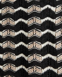 Crochet-Style Button-Through Sweater Polo