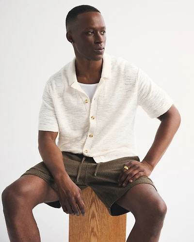 100% Cotton Knit Button-Through Polo