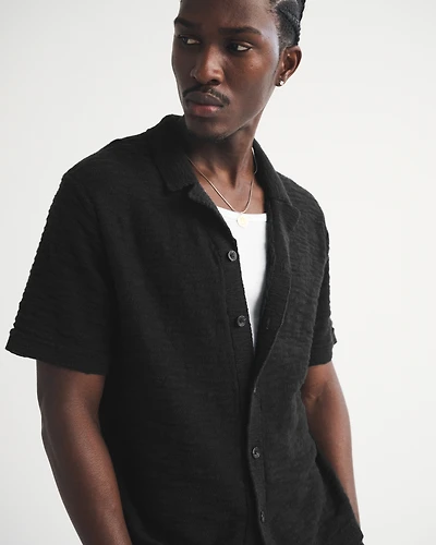 100% Cotton Knit Button-Through Polo