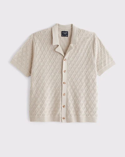 Button-Through Sweater Polo