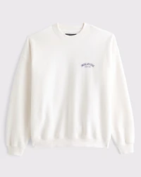 Sporty Graphic Crew Sweatshirt