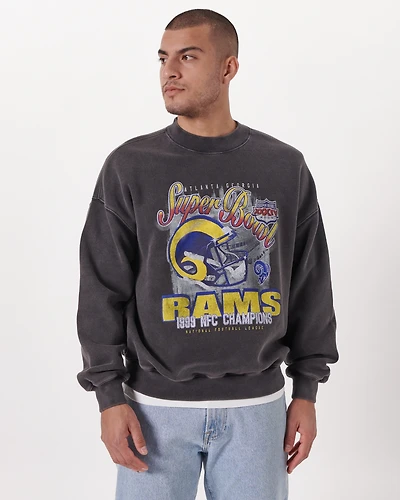 Vintage Rams Graphic Crew Sweatshirt