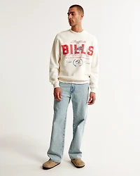 Sudadera de cuello redondo con estampa los Buffalo Bills