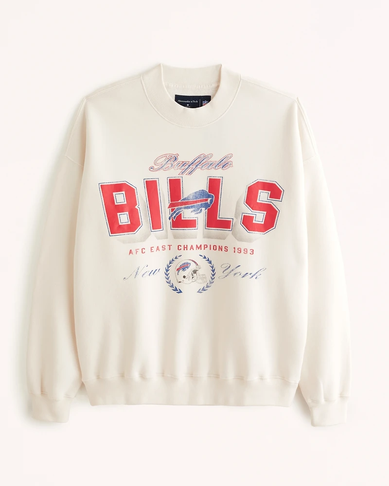 Sudadera de cuello redondo con estampa los Buffalo Bills