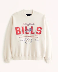 Sudadera de cuello redondo con estampa los Buffalo Bills