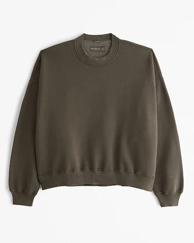 Cropped Essential Crew Sweatshirt