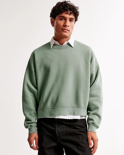 Cropped Essential Crew Sweatshirt