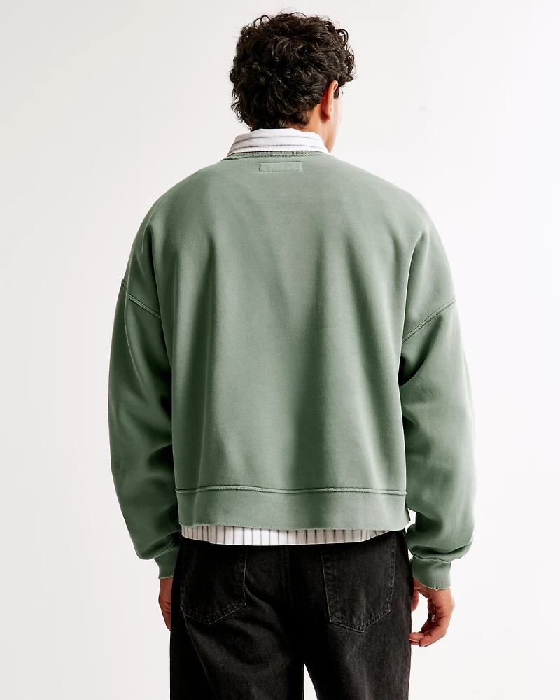 Cropped Essential Crew Sweatshirt