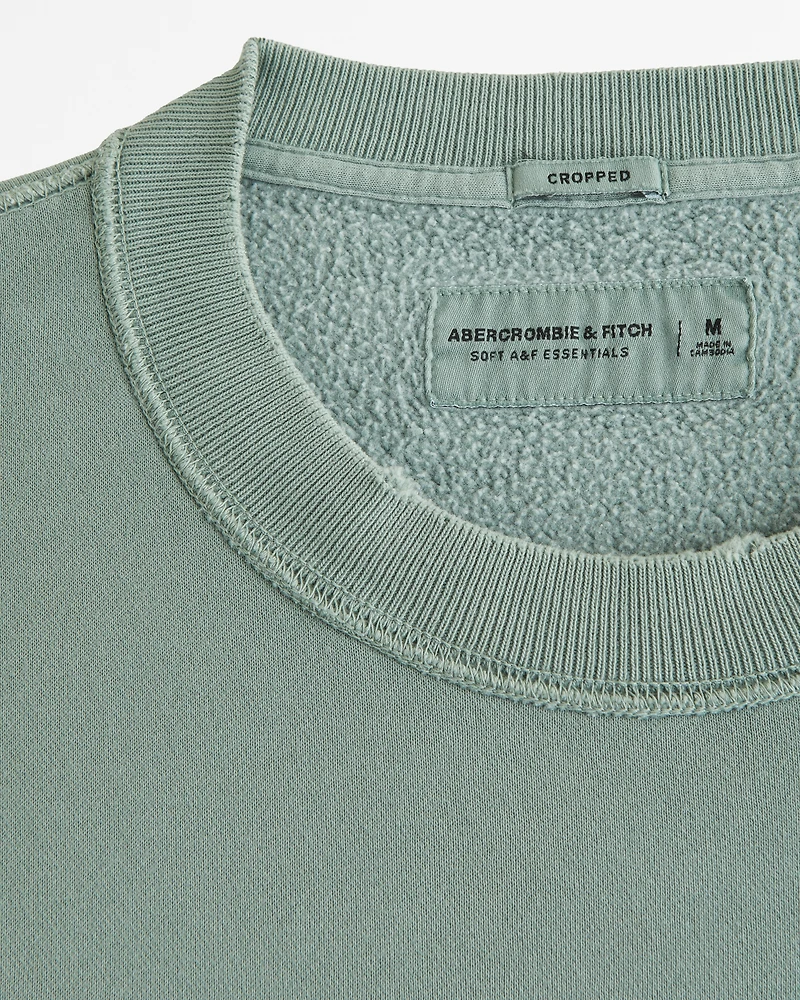 Cropped Essential Crew Sweatshirt
