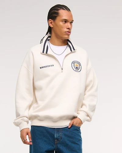 Manchester City FC Graphic Half-Zip Sweatshirt