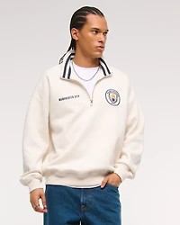 Manchester City FC Graphic Half-Zip Sweatshirt