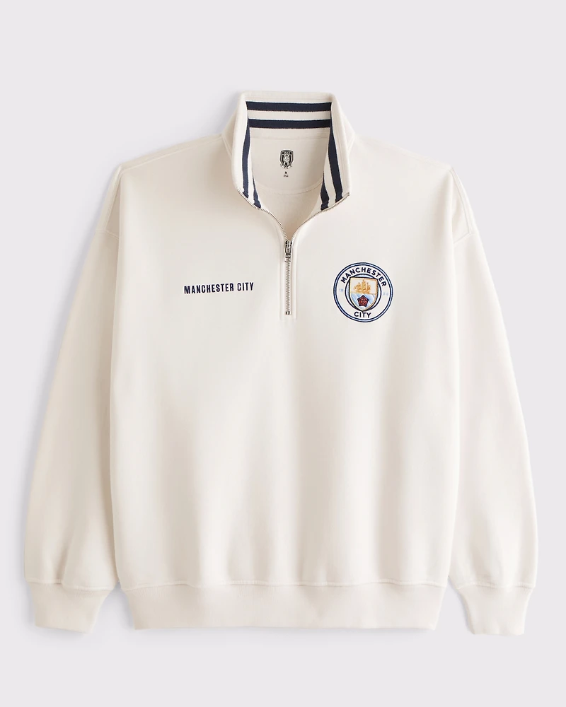Manchester City FC Graphic Half-Zip Sweatshirt