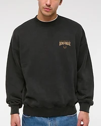 Western Graphic Crew Sweatshirt