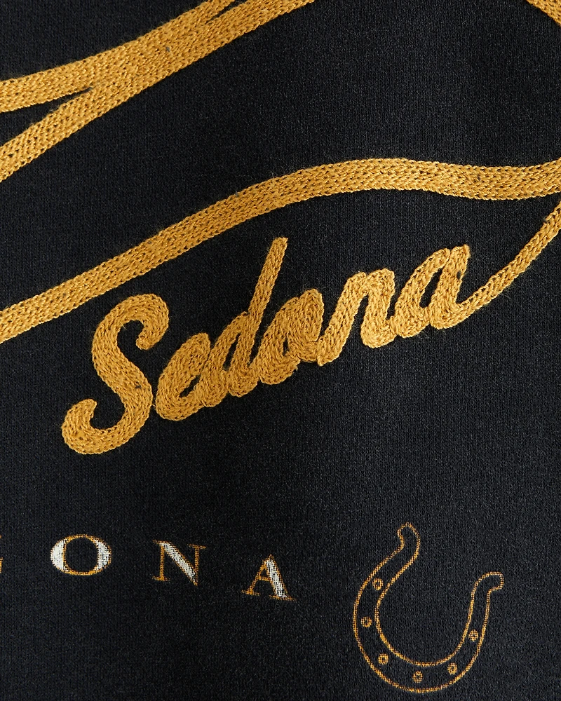 Western Graphic Crew Sweatshirt