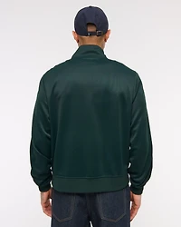 Cropped Tricot Full-Zip Jacket