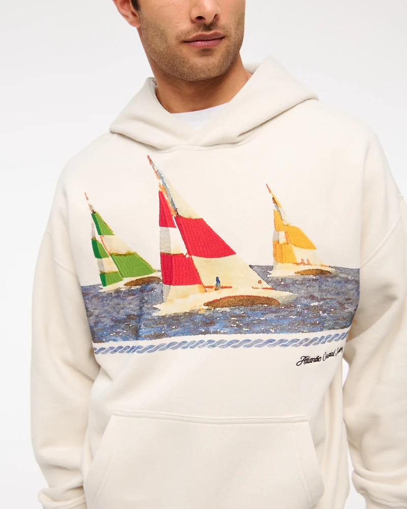 Nautical Graphic Popover Hoodie