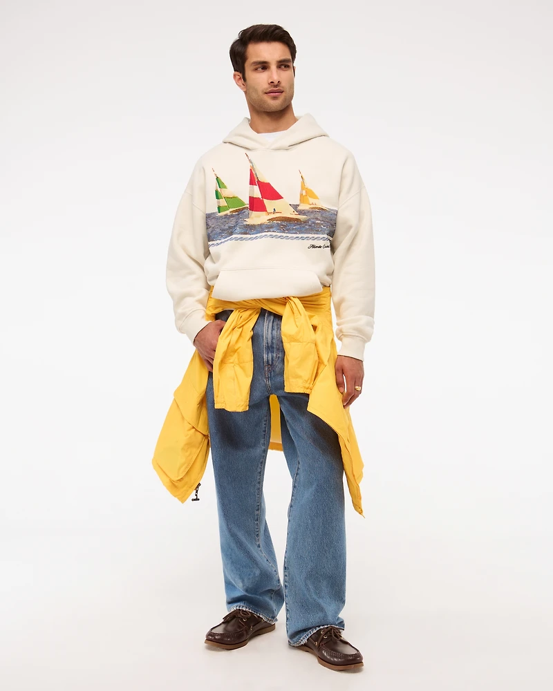 Nautical Graphic Popover Hoodie