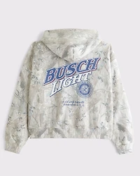 Busch Light Cropped Full-Zip Hoodie