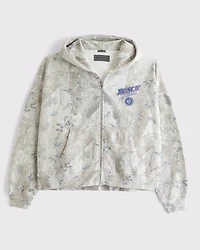 Busch Light Cropped Full-Zip Hoodie