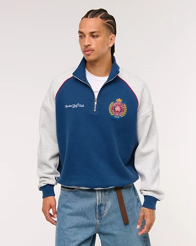 Random Golf Club Graphic Half-Zip Sweatshirt