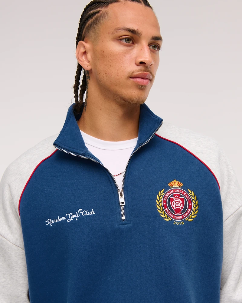 Random Golf Club Graphic Half-Zip Sweatshirt
