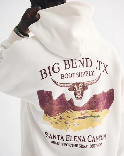 Western Graphic Crew Sweatshirt