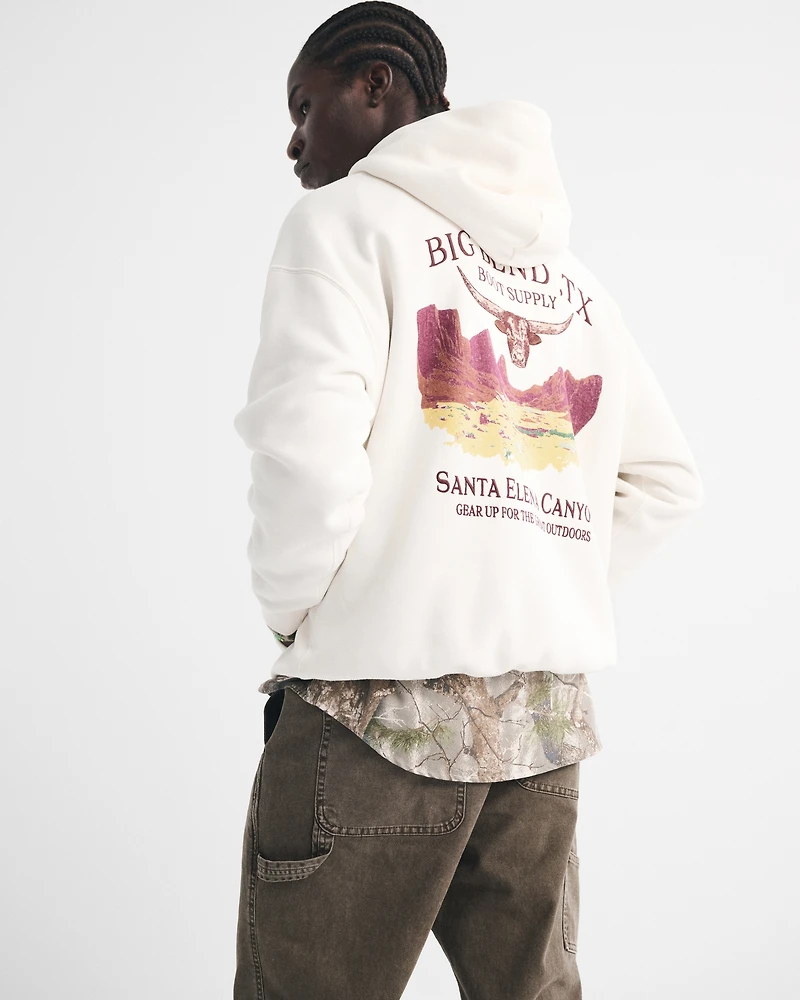 Western Graphic Crew Sweatshirt