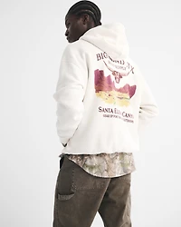 Western Graphic Crew Sweatshirt