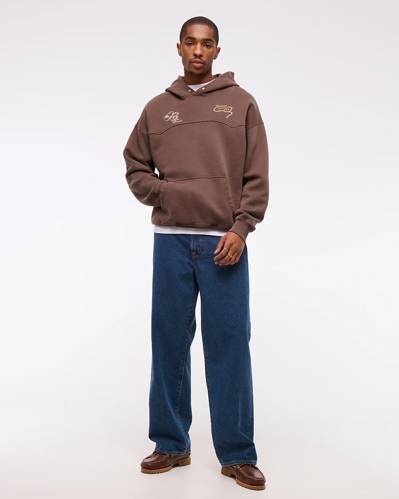 Western Graphic Popover Hoodie